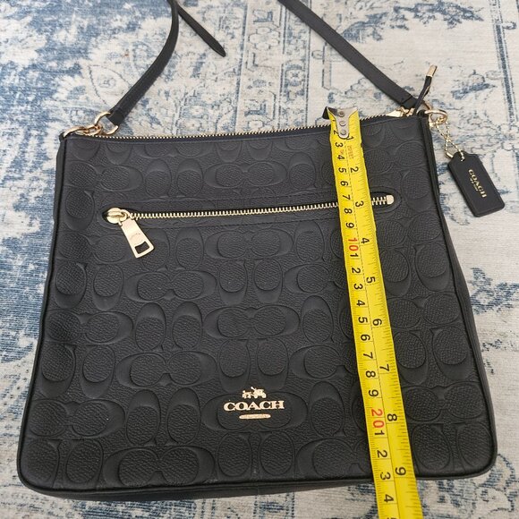 NEW Coach Navy Crossbody Leather Bag - Picture 6 of 9